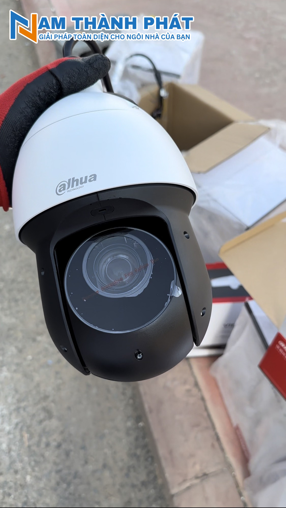 Hình ảnh thi công lắp đặt hệ thống camera quan sát của Nam Thành Phát