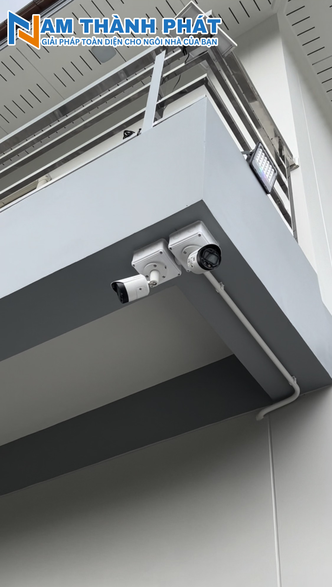Hình ảnh thi công lắp đặt hệ thống camera quan sát của Nam Thành Phát